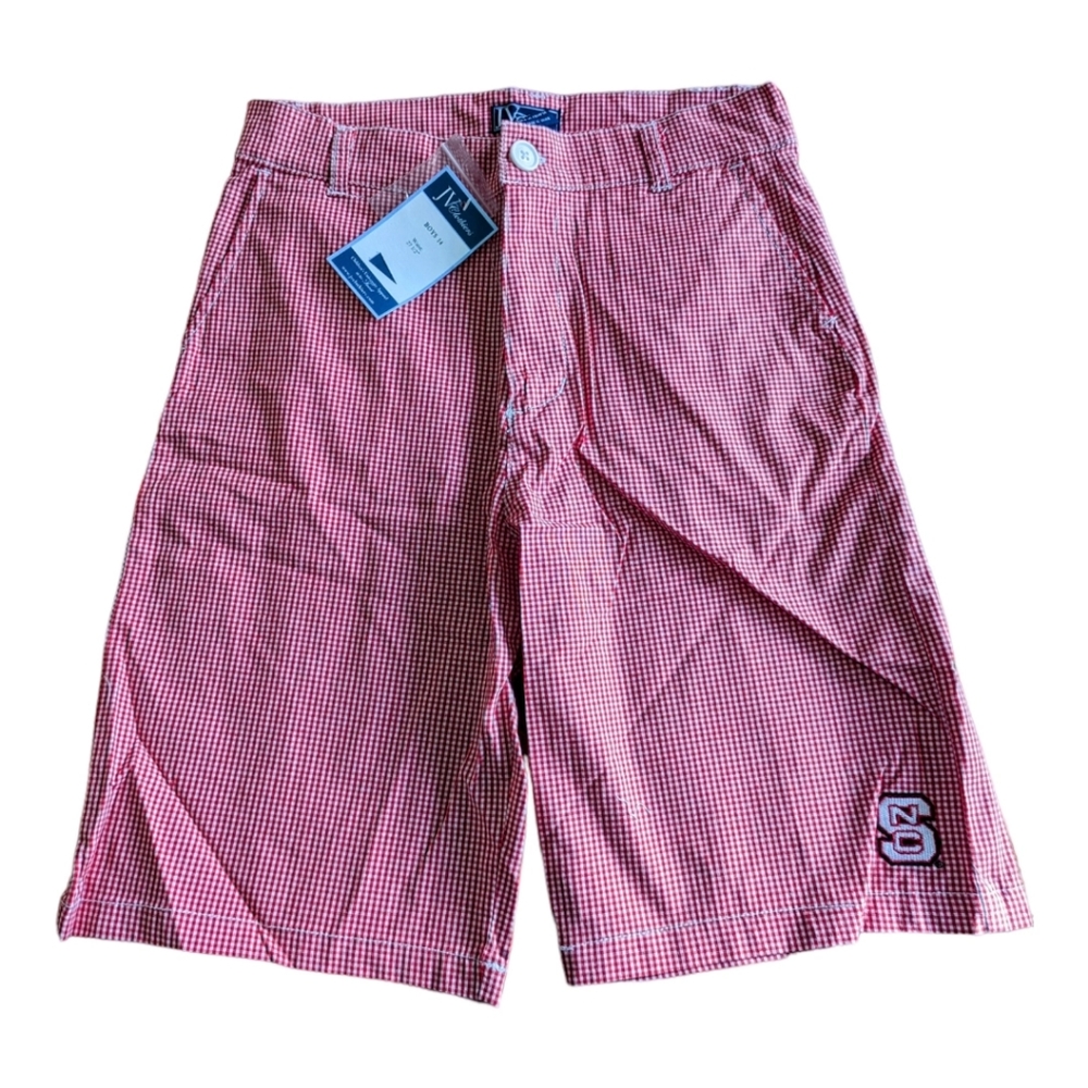 NWT NC State Shorts / JV Clothiers‎ / Red White Gingham Size 5 boys